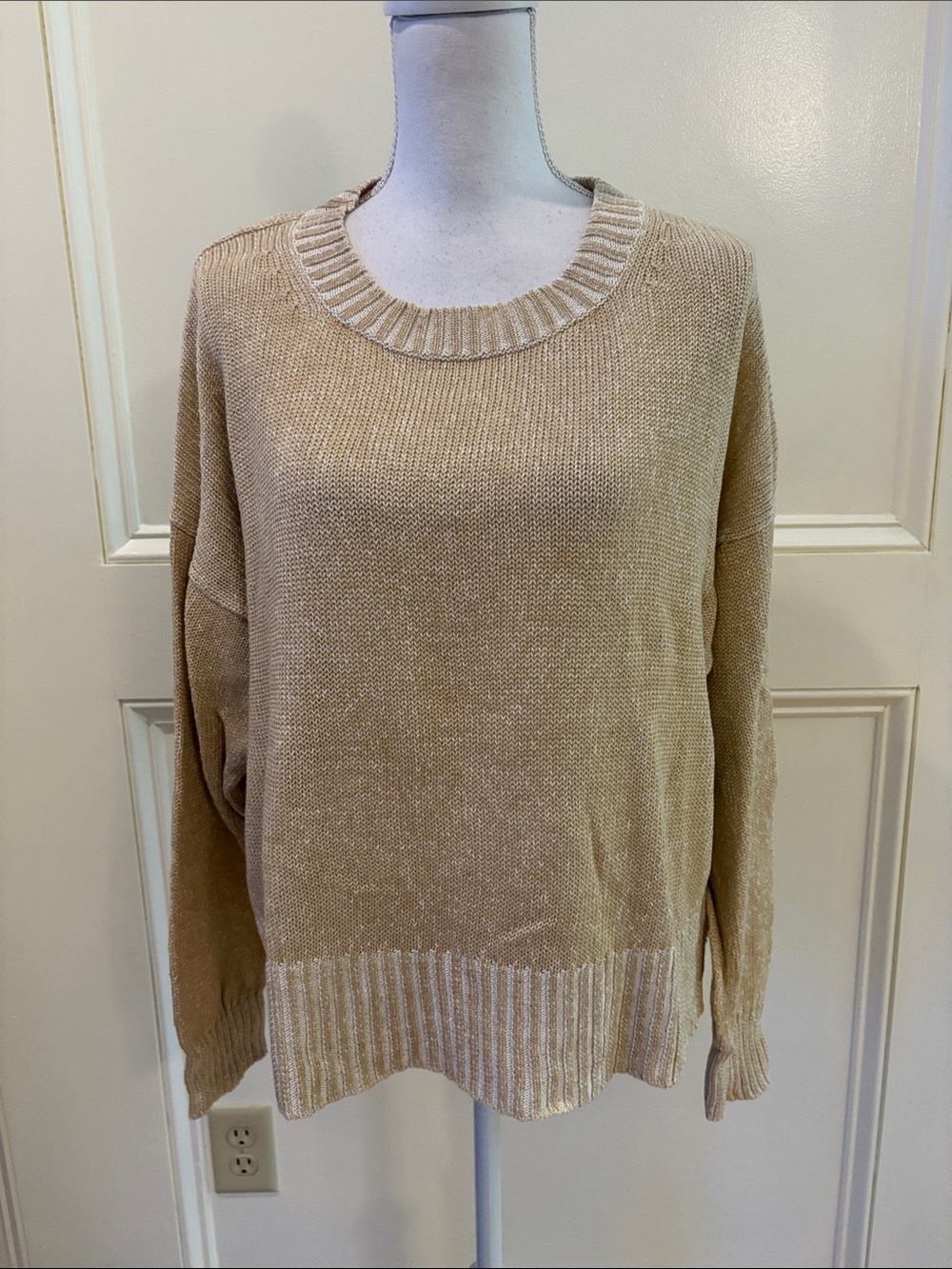J. Crew Beige Crewneck Sweater